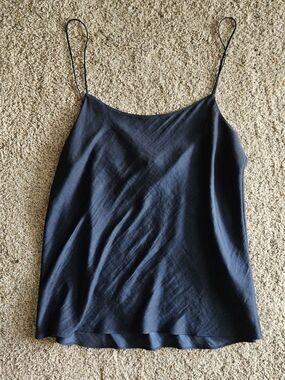 Banana Republic Black Satin-Look Cami with Spaghetti Straps